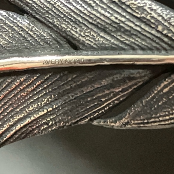 James Avery Sterling Silver Feather Cuff Bracelet (RETIRED) - fit S-M wrist size - Picture 6 of 9
